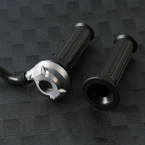 Empuñadura de manillar de motocicleta negra de 7/8 "y 22mm para GN125 GN 125 <span class=keywords><strong>Cafe</strong></span> <span class=keywords><strong>Racer</strong></span> Old School Retro Custom - Product Image 3