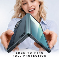 Coque de luxe pliable avec support vertical intégré, protection de charnière en TPU et dragonne en silicone pour Samsung Galaxy Z Fold 8 Ultra