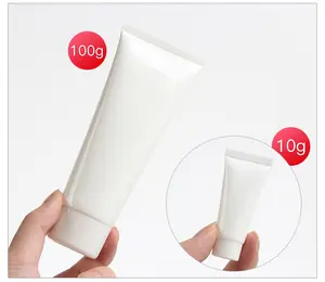 Bianco detergente viso cosmetici tubi di PE 100ml tubo di plastica per cosmetici cura della pelle spremere tubi cosmetici