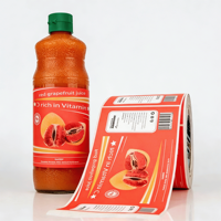 Service d'impression d'autocollants personnalisés en vinyle anti-UV, imperméables et résistants à l'huile pour emballages de jus et de boissons en bouteille