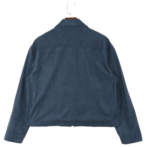 Giacche con Zip a Maniche Lunghe in Tessuto <span class=keywords><strong>Scamosciato</strong></span> Personalizzabili alla Moda per <span class=keywords><strong>Uomo</strong></span> per Uso Quotidiano - Product Image 2