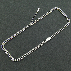 สร้อยคอโซ่คล้องคอรูปวงรีสไตล์หวานและเย็น - Product Image 2