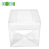 Boîte pliable carrée transparente personnalisée en plastique sans BPA, qualité alimentaire, pour emballage et présentation de cadeaux