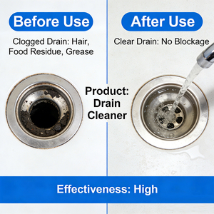 Detergente Sblocca Scarichi Professionale <span class=keywords><strong>per</strong></span> Capelli, <span class=keywords><strong>Liquido</strong></span> Potente <span class=keywords><strong>per</strong></span> Scarichi di Bagno e Lavandini, Azione Dissolvente Rapida 500ml - Product Image 2