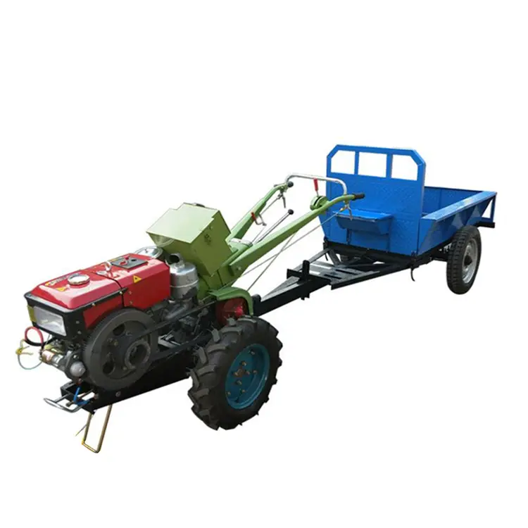 Agricultural walking tractor 8HP 10HP 12HP 15HP 18HP 20HP 22HP 25HP two wheeled tractor with towing box rotary tillage
