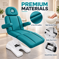 Lit de massage électrique à 3 moteurs réglable pour salon de beauté avec accoudoirs relevables, lit de soin esthétique, équipement de spa OEM ODM