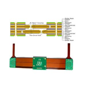 Papan PCB produsen FR4 tinggi TG desain multilapisan Keyboard kaku Felx papan sirkuit PCB
