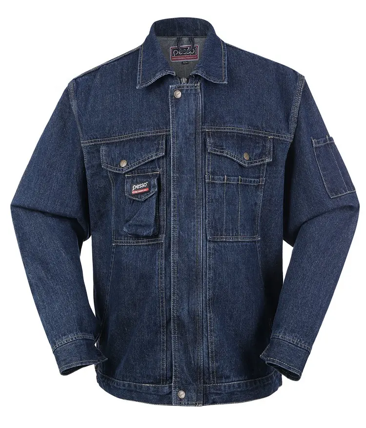 Oem Custom wholesale Streetwear washed ripped winter Wear resisting antifouling plain blue men denim jean jacket