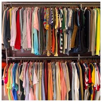 T-shirts en coton de haute qualité pour femmes, motifs variés, vêtements imprimés en stock, options grandes tailles, surplus de Hong Kong
