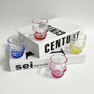 Vaso de chupito con forma de calaveras de colores con logotipo personalizado - Product Image 3