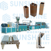 Profil en bois de cadre de porte de PVC WPC de plastique faisant la chaîne de production de machine d'extrudeuse
