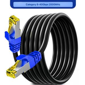 Cat8 <b>RJ45</b> Patch Cord 40000Mbps OFC Bare Copper Double Shielded High Performance Ethernet <b>Cable</b> Fluke Tested For Network Server G - Product Image 1