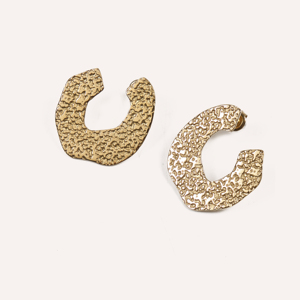 Orecchini a Cerchio Minimalisti YXM in Acciaio Inossidabile Dorato 3 Cm, Gioielli Moda Primavera Estate - Product Image 2