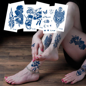 Vente directe d'usine de tatouages temporaires semi-permanents à base de jus de genipa bleu 100% à base de plantes, tatouages temporaires longue durée, autocollants de <span class=keywords><strong>tatouage</strong></span> pseudo - Product Image 2