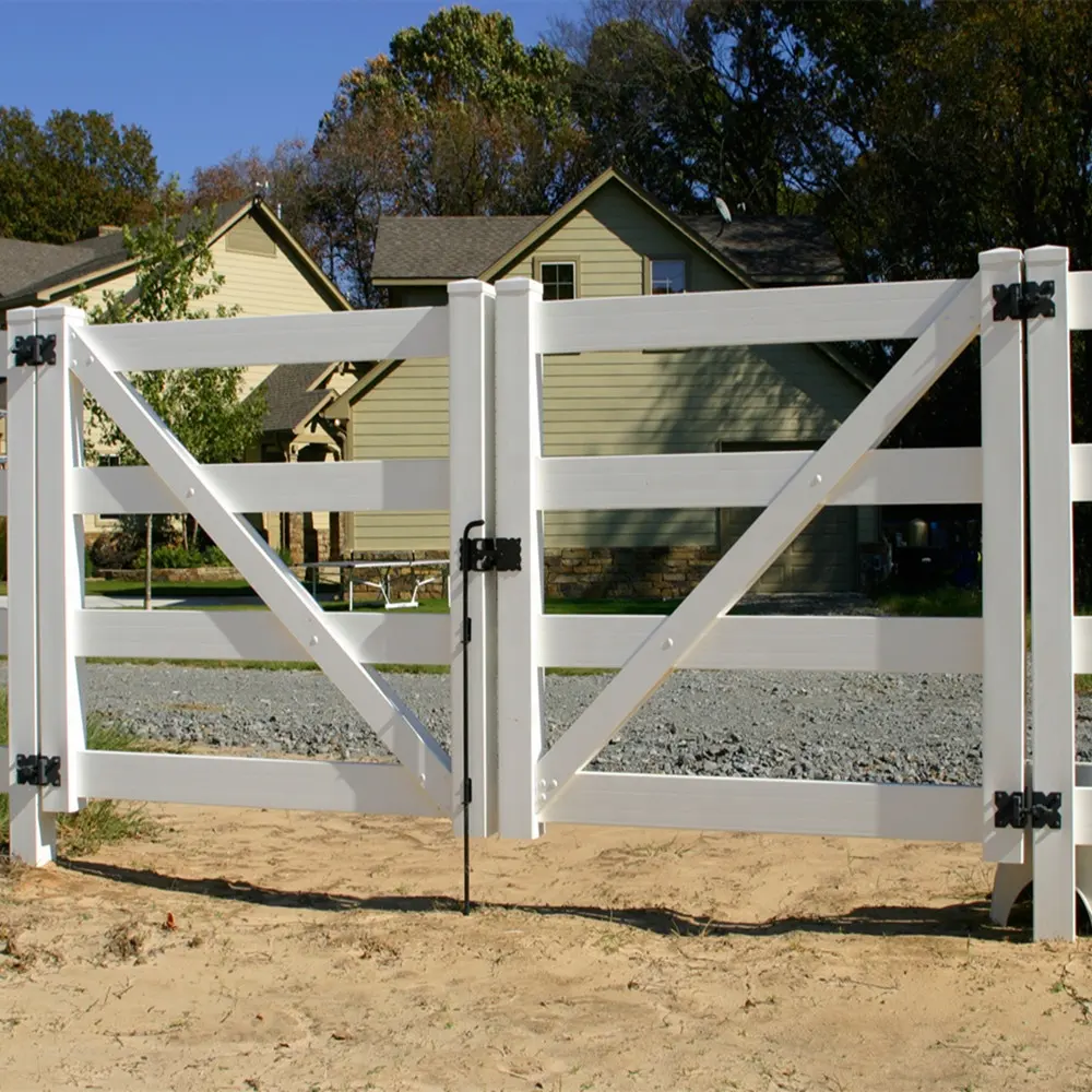 Paneles de valla de vinilo para caballos, artículo de caballo de 8 pies, valla de corral, 2 rieles, 3 rieles, 4 rieles, valla de granja