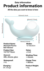 Nuevo Vibrador para Adultos con Diseño de Sirena Oceánica, Bola Fotovoltaica, Cola de Pescado Coqueta, Calefactable y Recargable - Product Image 2