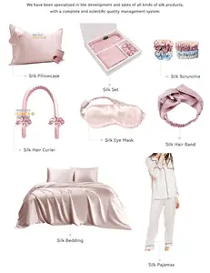 Conjunto de cama luxuoso lençóis de seda pura