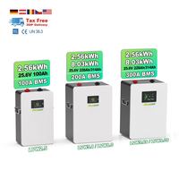Batterie murale 24V 228Ah la plus récente pour système d'alimentation solaire domestique hors réseau avec surveillance Bluetooth JK BMS