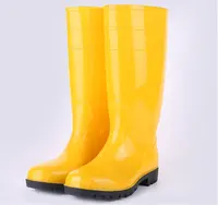 Oil resistant with steel toe and steel plate anti slip injection men pvc safety rain boots for work miller