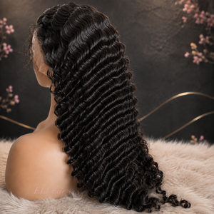 Perruques Lace Front en Cheveux Humains de Haute Qualité, Perruques Brésiliennes en Promotion, Style Ondulations Profondes Teintées, Extension de Cheveux Remy - Product Image 4