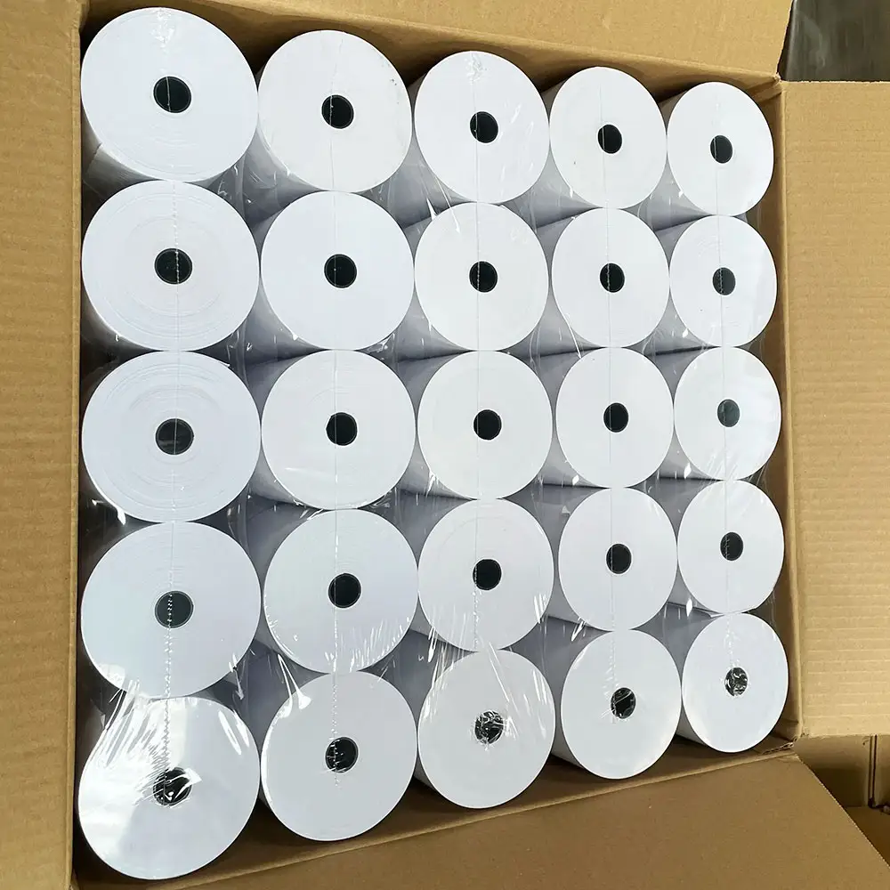 Factory Price 80x80 57x40 57x30 100/Case Traditional Cash Register POS Thermal Paper Roll Tape for Credit Card