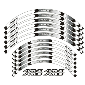 Set di Adesivi Riflettenti per Cerchioni e Mozzi Ruota Moto per Suzuki RMZ450 RMZ250 RMZ 450 250 <span class=keywords><strong>RM</strong></span> Z450 Z250 <span class=keywords><strong>Z</strong></span> - Product Image 5