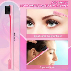 4pcs xách tay bàn chải tóc và lược đặt nhựa cạnh trêu chọc tóc bàn chải rat đuôi lược và rộng lược răng cho nam giới và phụ nữ - Product Image 3