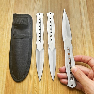 มีดต่อสู้ใบมีดตรงคุณภาพสูงทำจากเหล็กกล้าไร้สนิม 3 ใบมีด ด้ามจับเหล็กกล้าไร้สนิม รับผลิตตามแบบ OEM ปรับแต่งได้สำหรับงานอุตสาหกรรม DIY - Product Image 6