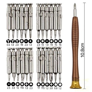 Xinjiewang 25-In-1 Screwdriver Set Aluminum <b>Handle</b> Magnetic Tip For Phone <b>Laptop</b> Repair Tools - Product Image 5