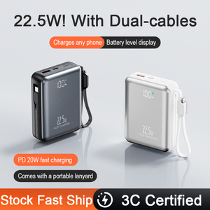 เครื่องชาร์จพกพา อัลตร้ามินิ 10000mAh 22.5W พาวเวอร์แบงค์ชาร์จเร็ว |   สายชาร์จ USB-C ปลอดภัยสำหรับการเดินทาง อุปกรณ์ชาร์จที่จำเป็นสำหรับการเดินทาง - Product Image 5