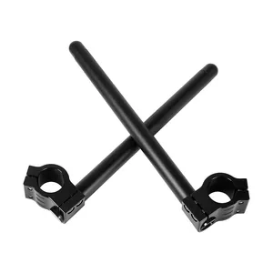 Manubrio da Moto Nero Regolabile CNC 32 33 35 36 37 39 41 45 48 50 51 MM Clip-on per Forcella <span class=keywords><strong>Cafe</strong></span> <span class=keywords><strong>Racer</strong></span> - Product Image 3