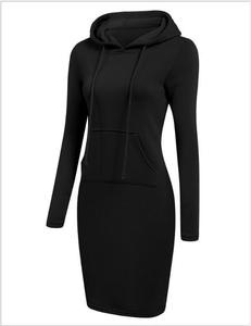 <span class=keywords><strong>Robe</strong></span> à capuche à capuche pour femmes automne hiver polaire solide sweats à capuche avec poches femmes <span class=keywords><strong>sweat</strong></span> robes 819-0257 - Product Image 2