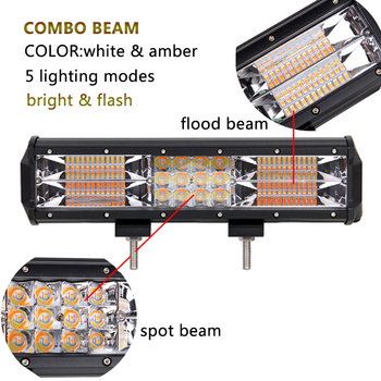 Pair Of 12" 72W LED Light Bars - 6000K White, 12V, For Jeep, SUV, Truck, Off-Road