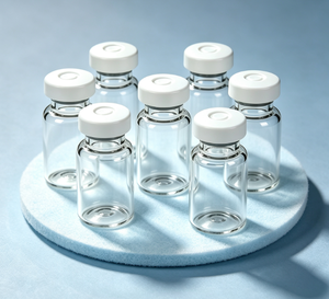 Flacons à sertir en borosilicate haute transparence avec couvercle plat en plastique, mini-contenants en verre scellés pour l'emballage d'échantillons de petites marchandises - Product Image 1