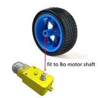 Aiconnect ing Blue 65mm TT BO Motor roboterrad mit Halterung für Projekte und Robotik-Kits