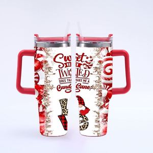 Christmas Gift 40OZ Custom Color Travel Vacuum <b>Flasks</b> Coating Stainless Steel Tumbler <b>with</b> Handle and <b>Straw</b> Mugs - Product Image 6