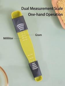 <span class=keywords><strong>Cuchara</strong></span> Medidora Ajustable, <span class=keywords><strong>Cuchara</strong></span> Medidora <span class=keywords><strong>de</strong></span> Doble Extremo con Escala Deslizante para Hornear, Café, Sal, Leche en Polvo - Product Image 4