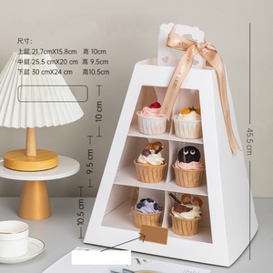 Sunshine Custom Multi-Layer Paper Packaging <b>Box</b> for Cupcakes Pastry Mousse Dessert-for Food Storage and Display - Product Image 3