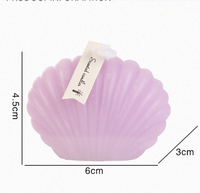 Bougie aromatique artisanale créative en forme de petite coquille, 100% biologique, sans fumée, décoration d'intérieur, souvenirs de vacances, cadeaux