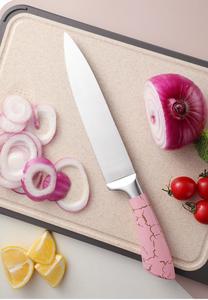 Juego de Cuchillos de Cocina de Acero Inoxidable de 8 Piezas con Mango Azul, Cuchillo de <span class=keywords><strong>Chef</strong></span>, Cuchillo para Carne, Cuchillo para Pan y Tijeras para Cocinar en Casa - Product Image 5