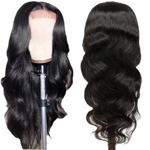 Perruque en dentelle à franges avant entièrement tricotée à la main, ressemblant à des <span class=keywords><strong>cheveux</strong></span> humains réels, perruque ondulée pour toute la tête, couvre-chefs complets pour femmes - Product Image 4