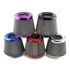 3 Inch Universal Washable High Flow Racing Performance Cone Airfilter 76mm 3inch Stainless Steel Intake Air Filter