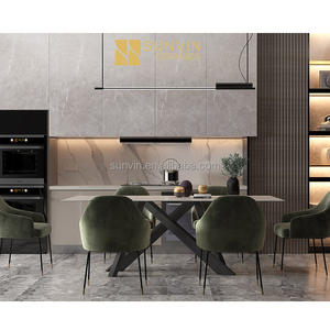 Azulejo de mármol blanco extra grande de 1200x2700mm, losa de rejilla delgada, piedra sinterizada para comedor al aire libre, sala de estar, mesa fabricada - Product Image 2