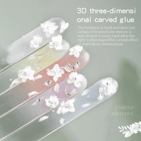 Gel de sculpture 3D pour fleurs 5ml, non collant, blanc nacré satiné, certifié CE, non toxique, pour nail art en bouteille, usage professionnel en salon