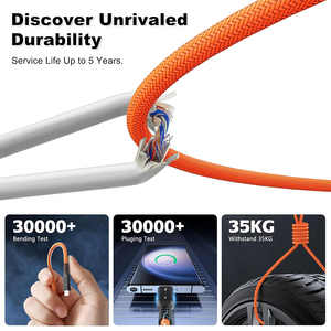 Cavo Thunderbolt <span class=keywords><strong>5</strong></span> ad Alta Velocità 80Gbps, Cavo USB C a USB C 240W(5A) per Ricarica, Cavo Intrecciato Tipo C per Computer e MacBook - Product Image 5