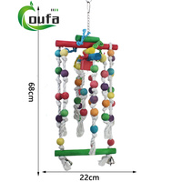 Jouets pour oiseaux Pet Perroquet fournitures Grand Ara en bois coloré Perroquet gris Jouets à mâcher