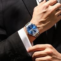 Reloj POEDAGAR 852 de Lujo para Hombre, Resistente al Agua, Luminoso, con Fecha, Día de la Semana, Cuarzo, Acero Inoxidable, Moda Casual, Reloj Masculino