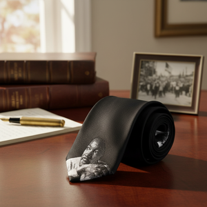 Cravate noire tissée sur mesure Martin Luther King - Product Image 3