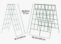 Treillis de jardin en métal robuste pour plantes grimpantes, support pour concombres, haricots, légumes et vignes, idéal pour la cour et le patio