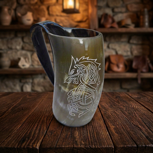 Nouveau design de chopes en corne de bœuf, authentiques cornes à boire vikings, chopes en corne de bœuf authentiques, cornes à bière vikings polies - Product Image 1